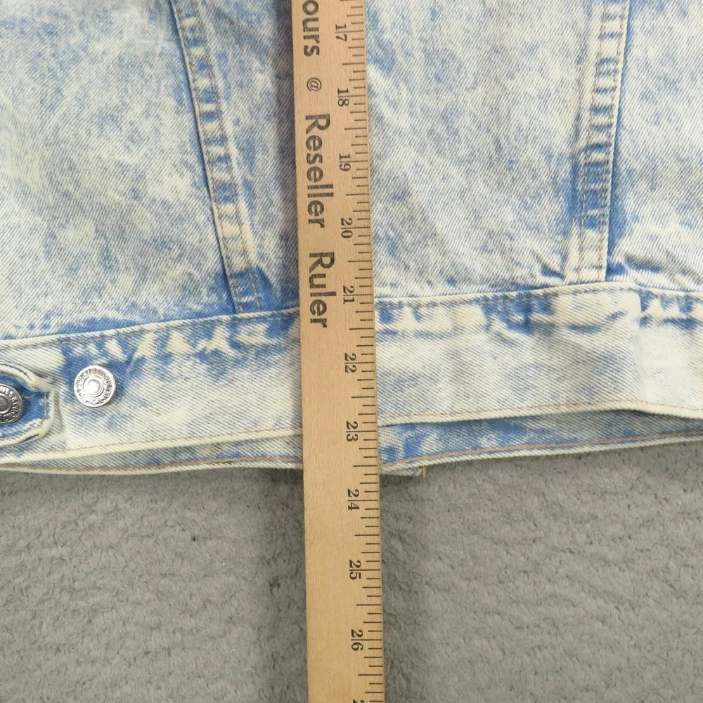 VINTAGE Levis Denim Jacket Large Made in USA Acid Wash Custom Trucker Type II